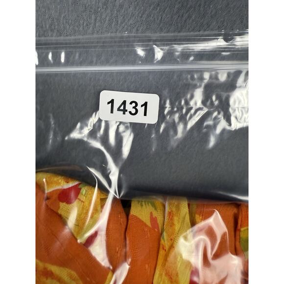 NWT Haute Hippie Women M Orange Hawaiian Floral Maxi Belted Button Front Skirt - Picture 6 of 6